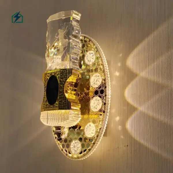 Modern LED Acrylic Wall Light (B5171-1W) Gold Decorative Wall Lamp for Homes & Hotels in Ghana