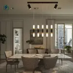 Modern Luxury Interior Chandelier – Model No. 1 Stainless Steel + Crystal Ghana