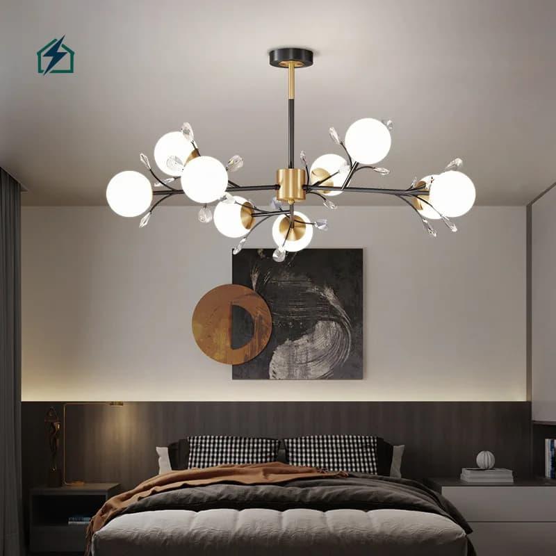 Modern Nordic Glass LED Chandelier Pendant Light for Living Room, Dining & Hotel Interiors Energy Saving LED