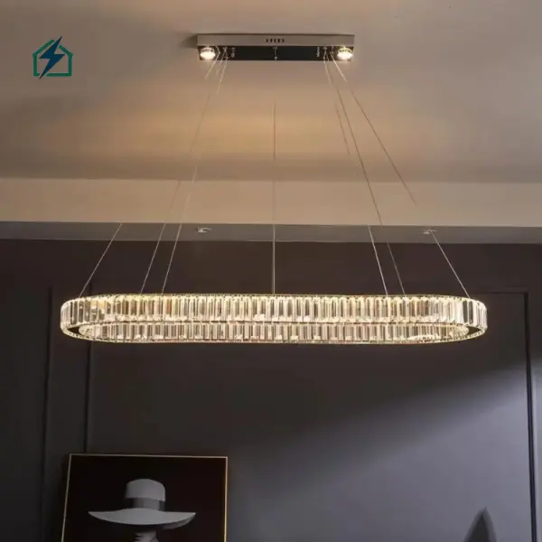 Modern Simplicity LED Iron Glass Chandelier K4109 – Luxury Crystal Chandelier Ghana