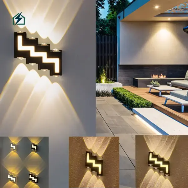 Modern SMD LED Up Down Outdoor Wall Light 12W Waterproof Aluminium Wall Lamp Ghana