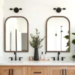 Wood Frame Wall Mirror – Modern Tempered Glass Decorative Mirror for Bedrooms, Bathrooms & Living Rooms Ghana