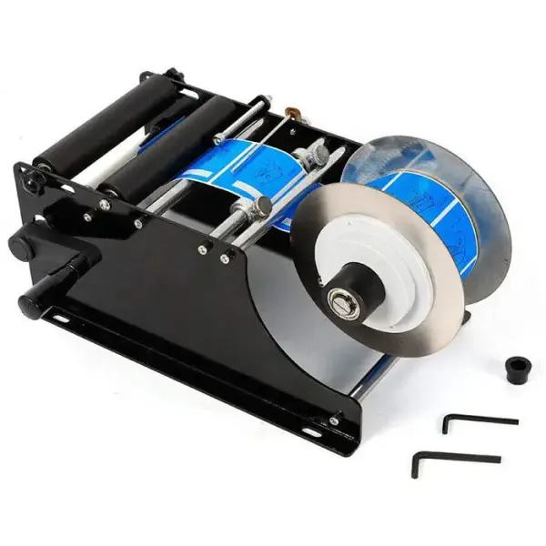 OPT Manual Bottle Labeling Machine – Semi-Automatic Round Bottle Sticker Labeler