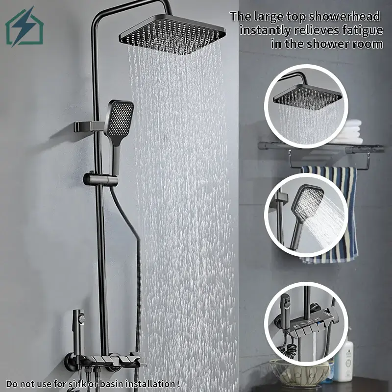 Piano Shower Set 4 Functions Rainfall Shower – Ghana (1)
