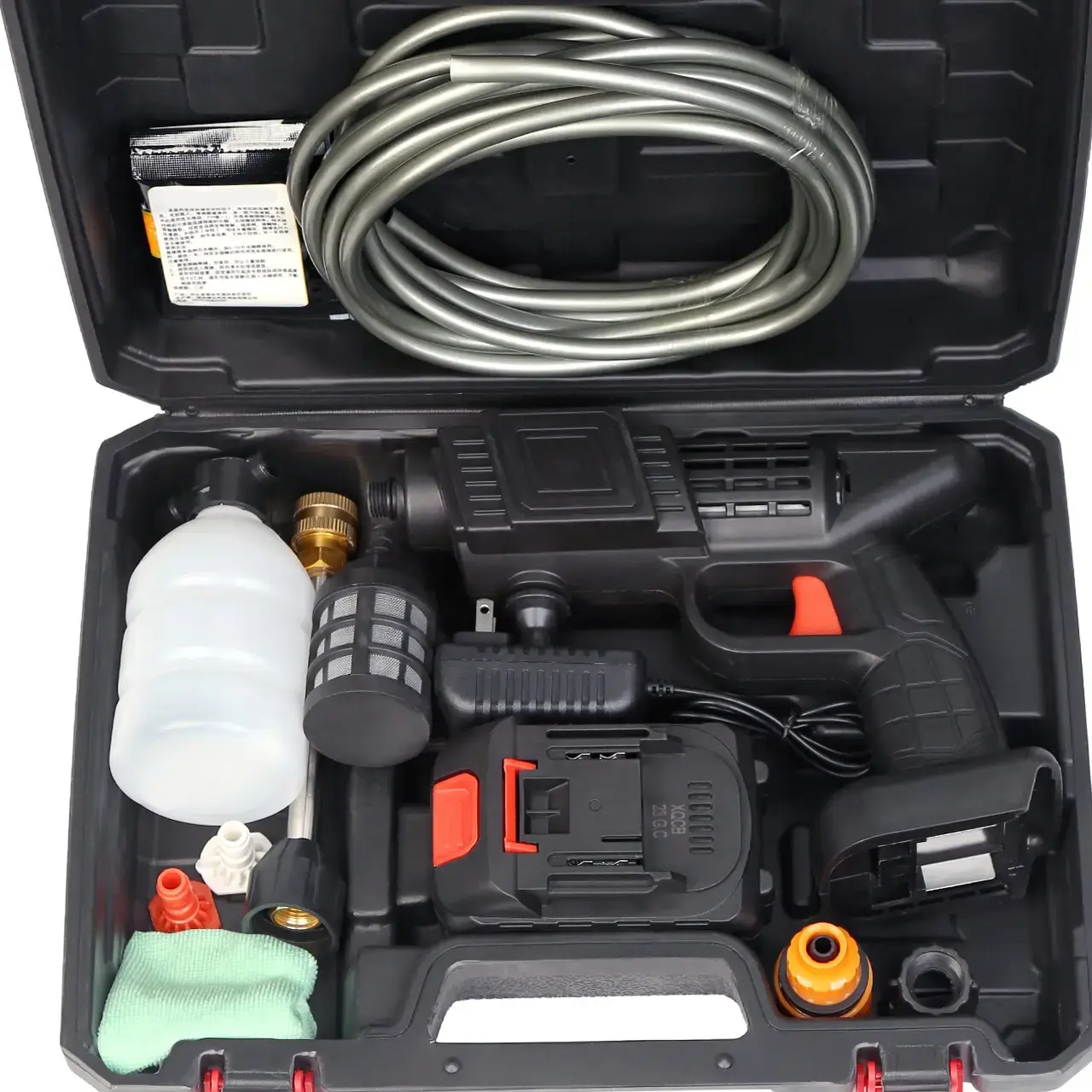 Portable 21V Cordless High-Pressure Car Washer with Foam Gun Ghana (2)
