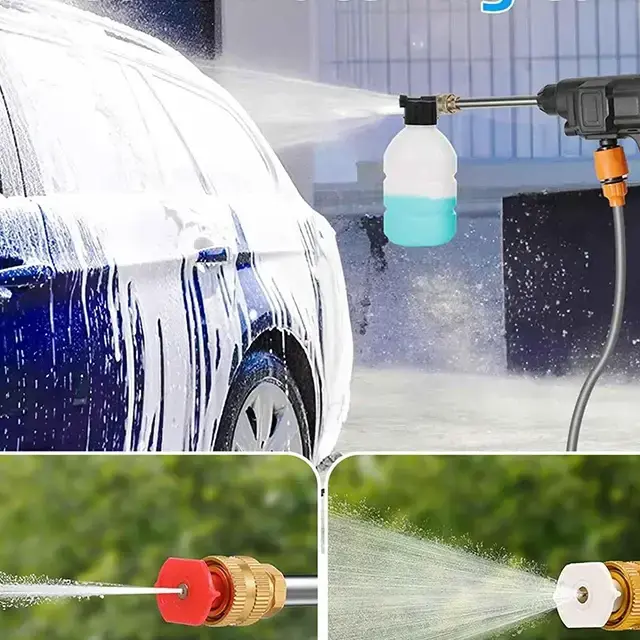 Portable 21V Cordless High-Pressure Car Washer with Foam Gun Ghana (4)