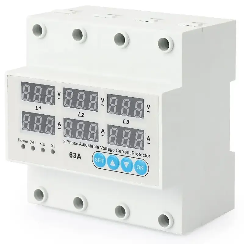 Posmith 3-Phase 100A Voltage Protector – 230V 3-Pole Electrical Protection Device Ghana (1)