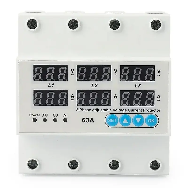 Posmith 3-Phase 100A Voltage Protector – 230V 3-Pole Electrical Protection Device Ghana (2)