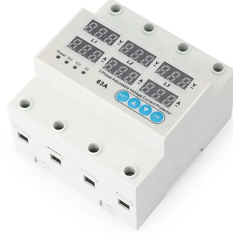 Posmith 3-Phase 100A Voltage Protector – 230V 3-Pole Electrical Protection Device Ghana (4)