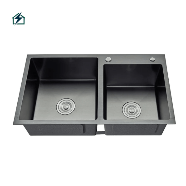Black Double Bowl Kitchen Sink