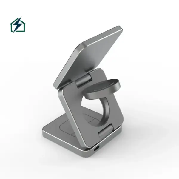 Qi2 3-in-1 Foldable Wireless Charger Ghana – Fast Magnetic Charging Station for Phone, Watch & Earbuds