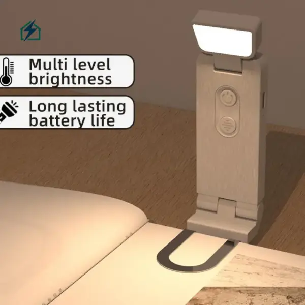 Rechargeable LED Book Light with Clip – Portable Reading Lamp for Students & Readers in Ghana
