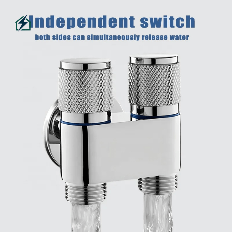 βShattaf and Double Outlet Angle Valve Dual Water Outlet Design