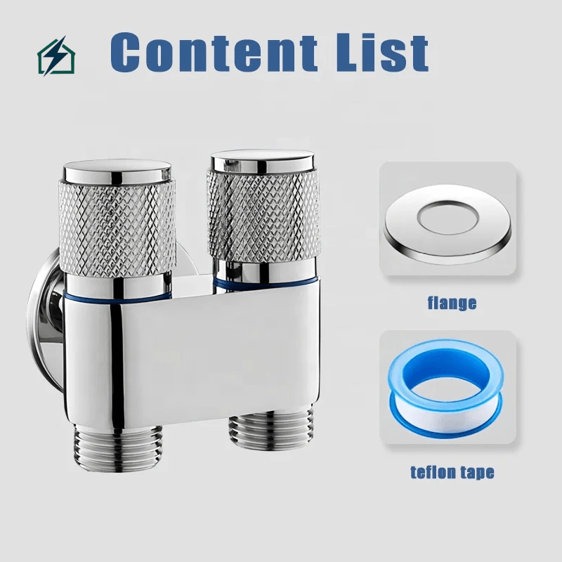 βShattaf and Double Outlet Angle Valve G1_2_ Standard Connection