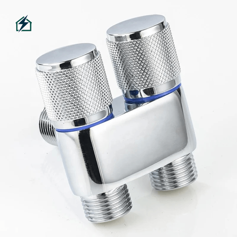 βShattaf and Double Outlet Angle Valve Strong Brass Construction