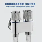 Shattaf with Double Outlet Angle Valve – Brass Dual Water Control Valve Ghana