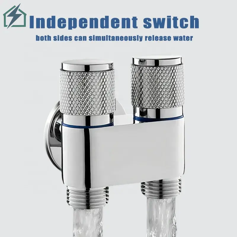 Shattaf with Double Outlet Angle Valve – Brass Dual Water Control Valve Ghana (2)