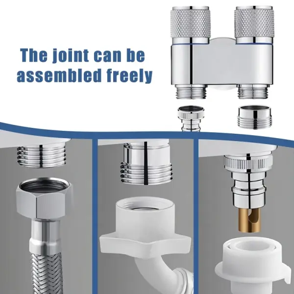 Shattaf with Double Outlet Angle Valve – Brass Dual Water Control Valve Ghana