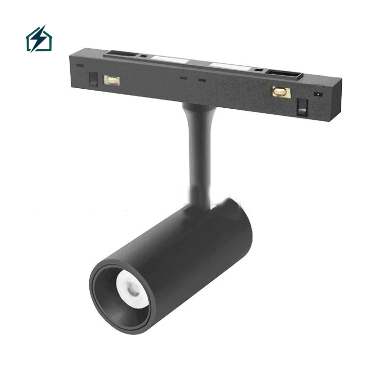 ✔ Single Magnetic Track LED Spotlight Modern black_white design