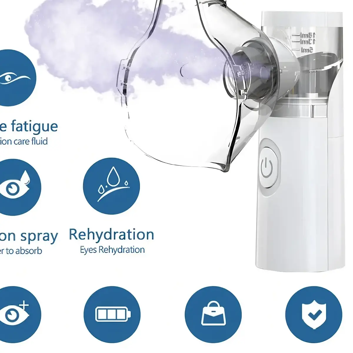 Smart Portable Ultrasonic Nebulizer – Handheld USB Rechargeable Atomizer with App Control (4)