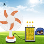 Solar Rechargeable Fan with Light & USB Charging
