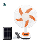 Solar Rechargeable Fan with Light & USB Charging