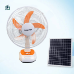 Solar Rechargeable Fan with Light & USB Charging