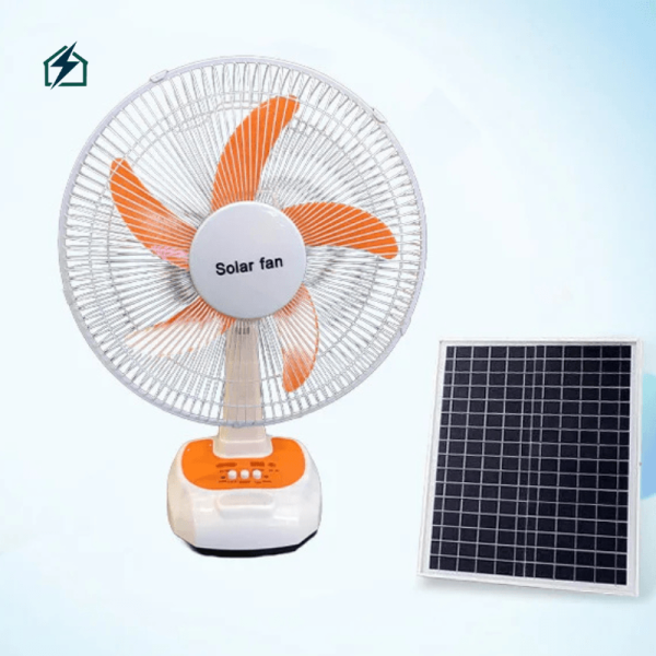 Solar Rechargeable Fan with Light & USB Charging