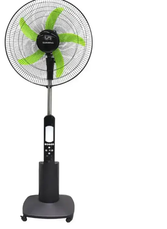 SUIMING Portable Solar Fan Light Kit – 16-Inch Rechargeable Fan Power Bank Ghana (5)