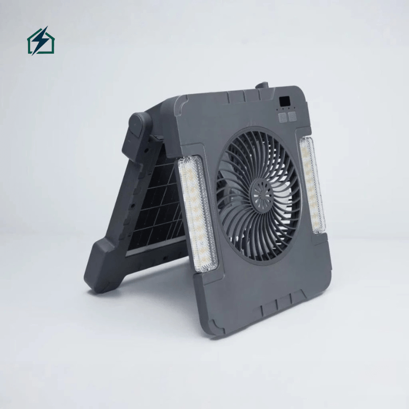 ✅SUIMING Portable Solar Fan Light Kit Up to 4-19 Hours Runtime
