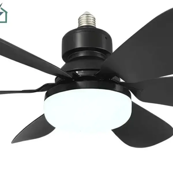 SUIMING Smart Remote E27 Screw Fan Light – 2-in-1 Ceiling Fan & Dimmable LED Light Ghana
