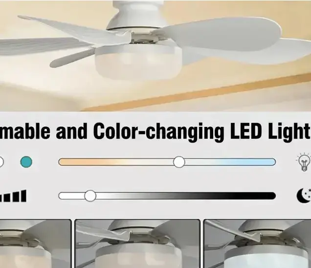 SUIMING Smart Remote E27 Screw Fan Light – 2-in-1 Ceiling Fan Ghana (4)