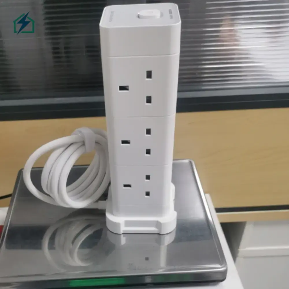 Tankara Heavy-Duty Power Strip 2500W Ghana – 8–12 Socket Extension Board with USB-C & USB UK Plug USB-C Charging Port