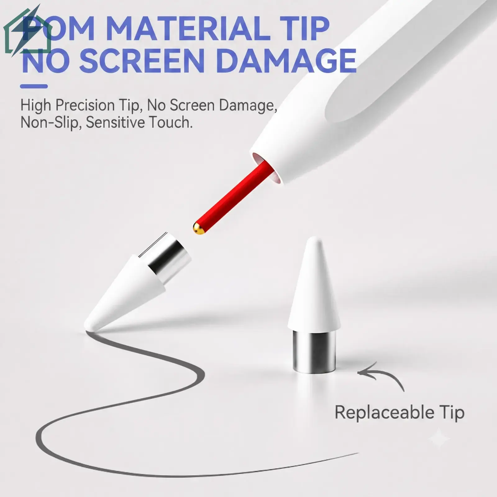 Universal Android Stylus Pen with Power Indicator – Rechargeable Touch Screen Pen Ghana 1 (5)