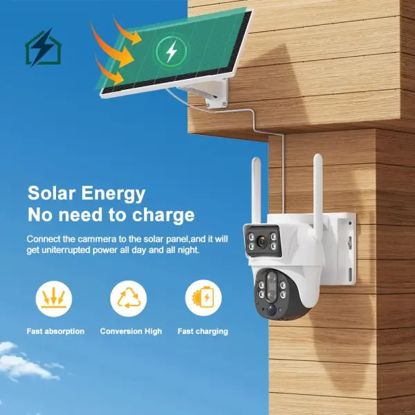 VeboMAX BP9-L 4G Solar Security Camera – 6MP Color Night Vision, PIR Motion Detection, 10X Zoom & IP65 Waterproof