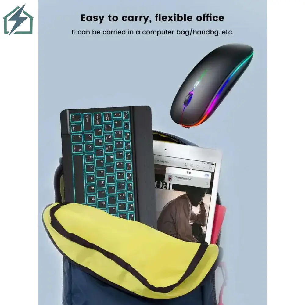 Wireless LED Backlit Keyboard & Mouse Combo Ghana – 2.4GHz Rechargeable Gaming Set for Laptop & PC 1 (5)