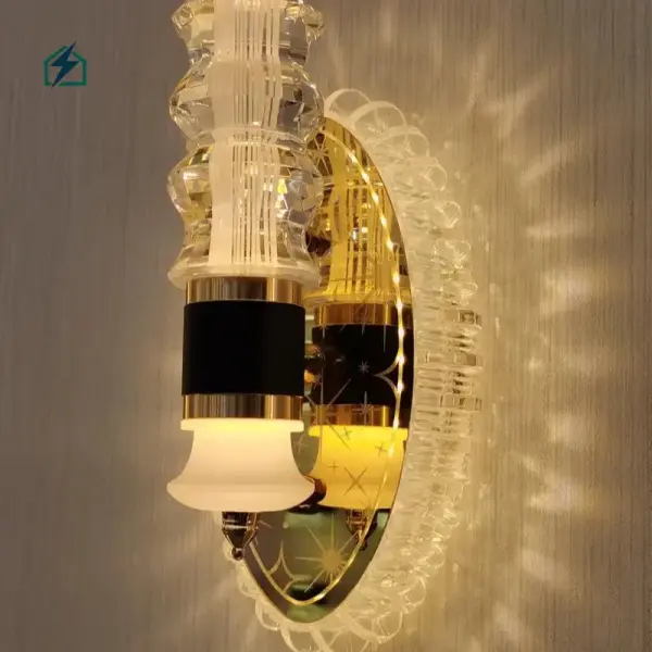 Modern LED Acrylic Wall Light (B5171-1W) Gold Decorative Wall Lamp for Homes & Hotels in Ghana
